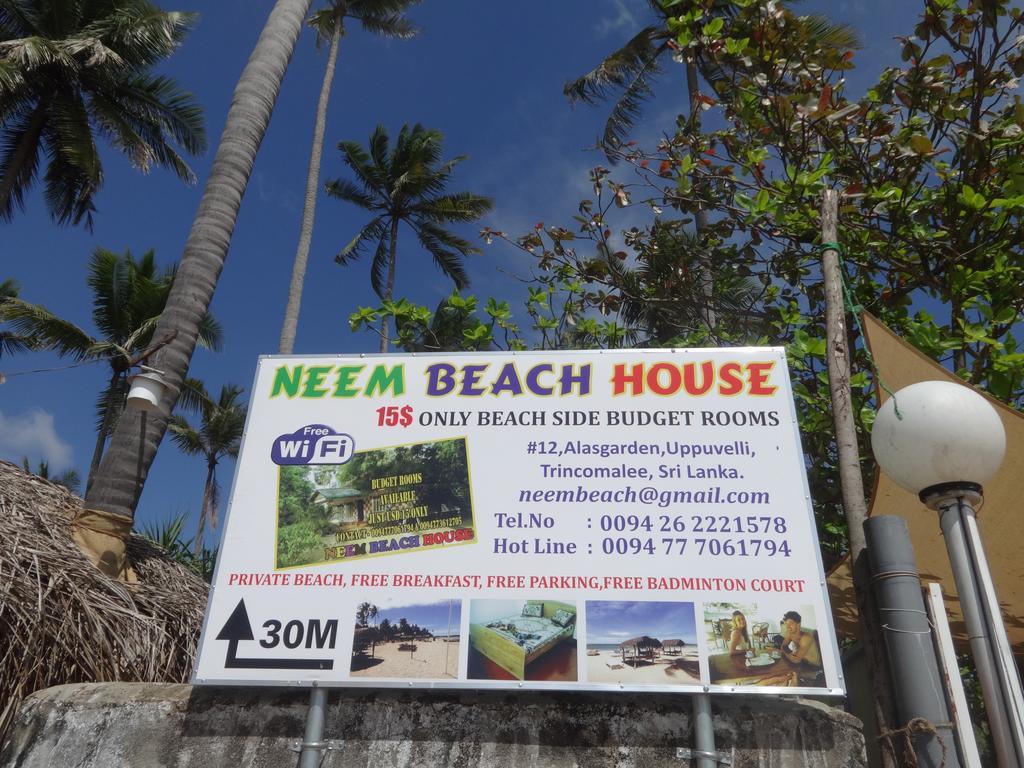 Neem Beach House Trincomalee Eksteriør billede